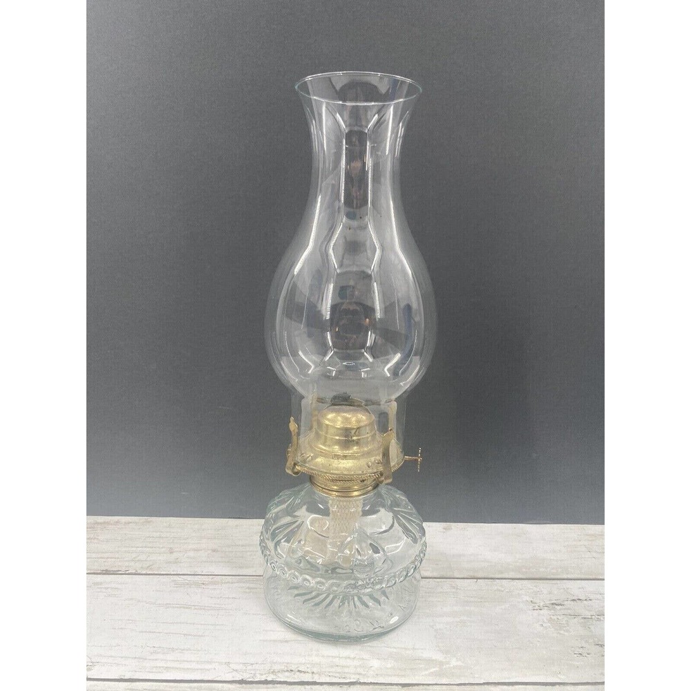 Vintage Eagle Oil Fuel Lantern Lamp 330 Antique Clear Glass 12.5" USA MADE